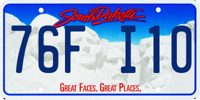 SD license plate 76FI10