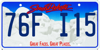 SD license plate 76FI15