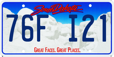 SD license plate 76FI21