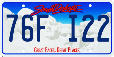 SD license plate 76FI22