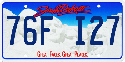 SD license plate 76FI27