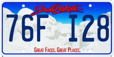 SD license plate 76FI28