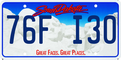 SD license plate 76FI30