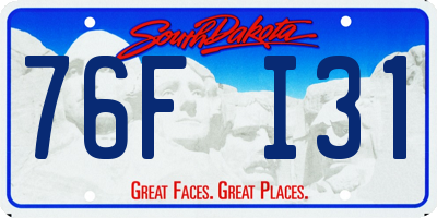 SD license plate 76FI31