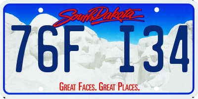 SD license plate 76FI34