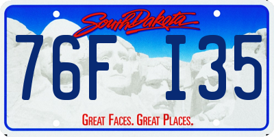 SD license plate 76FI35