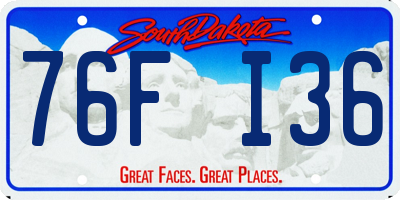 SD license plate 76FI36