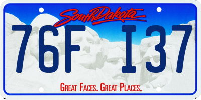 SD license plate 76FI37