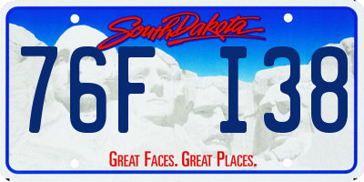 SD license plate 76FI38