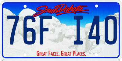 SD license plate 76FI40