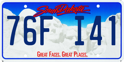 SD license plate 76FI41