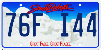 SD license plate 76FI44