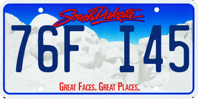 SD license plate 76FI45