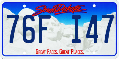 SD license plate 76FI47