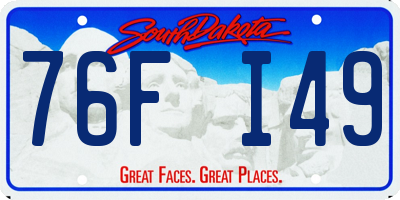 SD license plate 76FI49