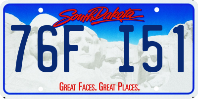 SD license plate 76FI51