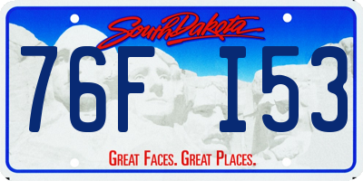 SD license plate 76FI53