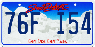 SD license plate 76FI54