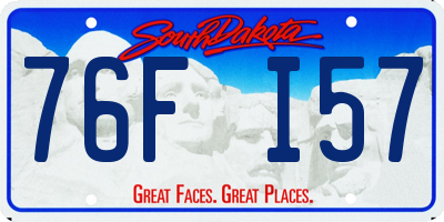 SD license plate 76FI57