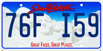SD license plate 76FI59