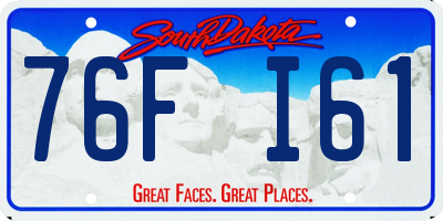 SD license plate 76FI61
