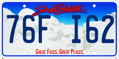 SD license plate 76FI62