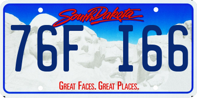 SD license plate 76FI66