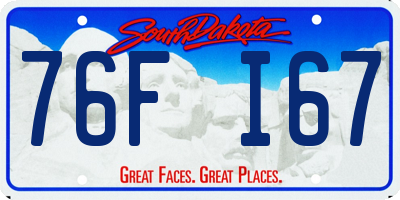 SD license plate 76FI67