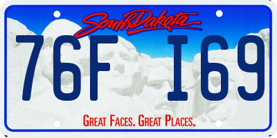 SD license plate 76FI69