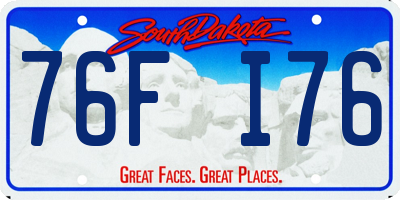 SD license plate 76FI76