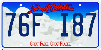 SD license plate 76FI87