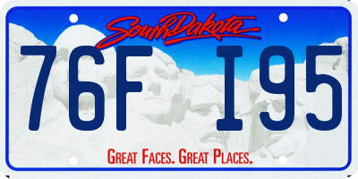SD license plate 76FI95
