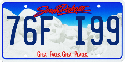 SD license plate 76FI99