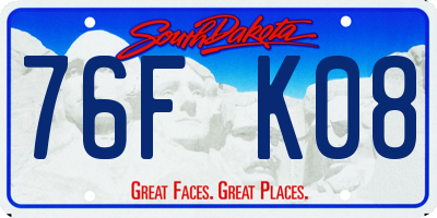 SD license plate 76FK08