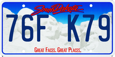 SD license plate 76FK79