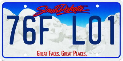 SD license plate 76FL01