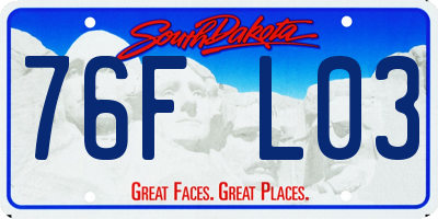 SD license plate 76FL03