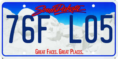 SD license plate 76FL05