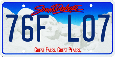 SD license plate 76FL07