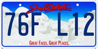 SD license plate 76FL12
