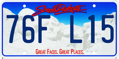 SD license plate 76FL15