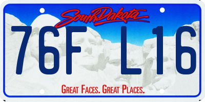 SD license plate 76FL16