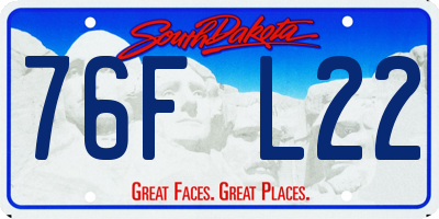 SD license plate 76FL22