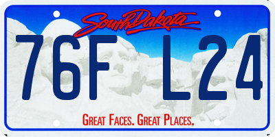 SD license plate 76FL24