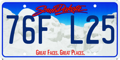 SD license plate 76FL25