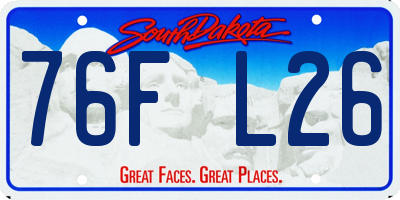 SD license plate 76FL26
