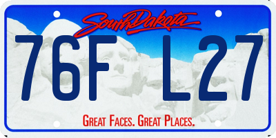 SD license plate 76FL27