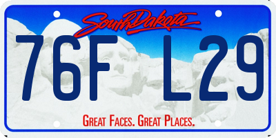 SD license plate 76FL29