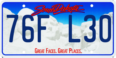 SD license plate 76FL30