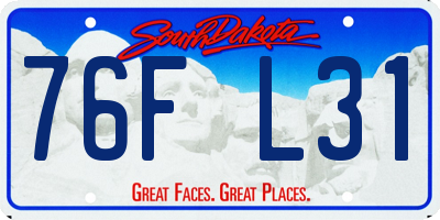 SD license plate 76FL31